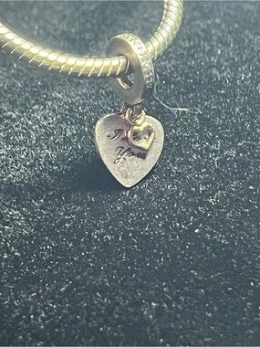 Pandora I Love You Forever Dangly Sterling Silver charm